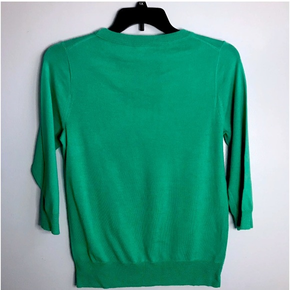 J.Crew 3/4 sleeve Irish green sweater 🍀 - Picture 2 of 9